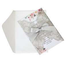 Elegant Invitation Wedding Supplies Laser Cut Glitter Paper Holiday Greeting Card